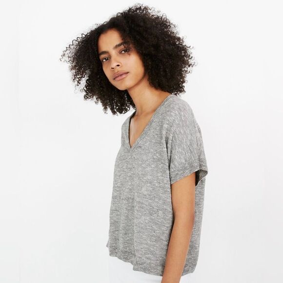 Madewell Paulson Sweater Tee in Heather Grey Size Large - Picture 1 of 7